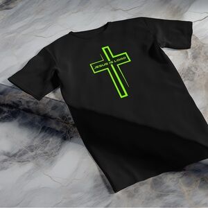 Men’s Shirt Jesus Is LORD Cross Christian Faith Bible T-Shirt